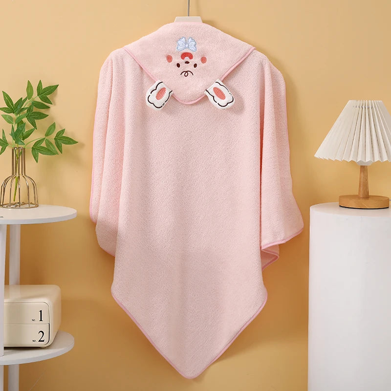 1 Piece of Ultra-Fine Fiber Baby Bath Towel, Suitable for Infants and Children Aged 0-3, Multifunctional Cartoon Blanket for Babies, Soft Baby Blanket, Soft and Comfortable, Skin-Friendly, Cartoon Design, Newborn Bath Towel,