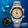 BERNY Automatic Diving Watches for Men 20ATM Super Luminous Mechanical Men's Diver Watch Sapphire Full Stainless Steel Dive