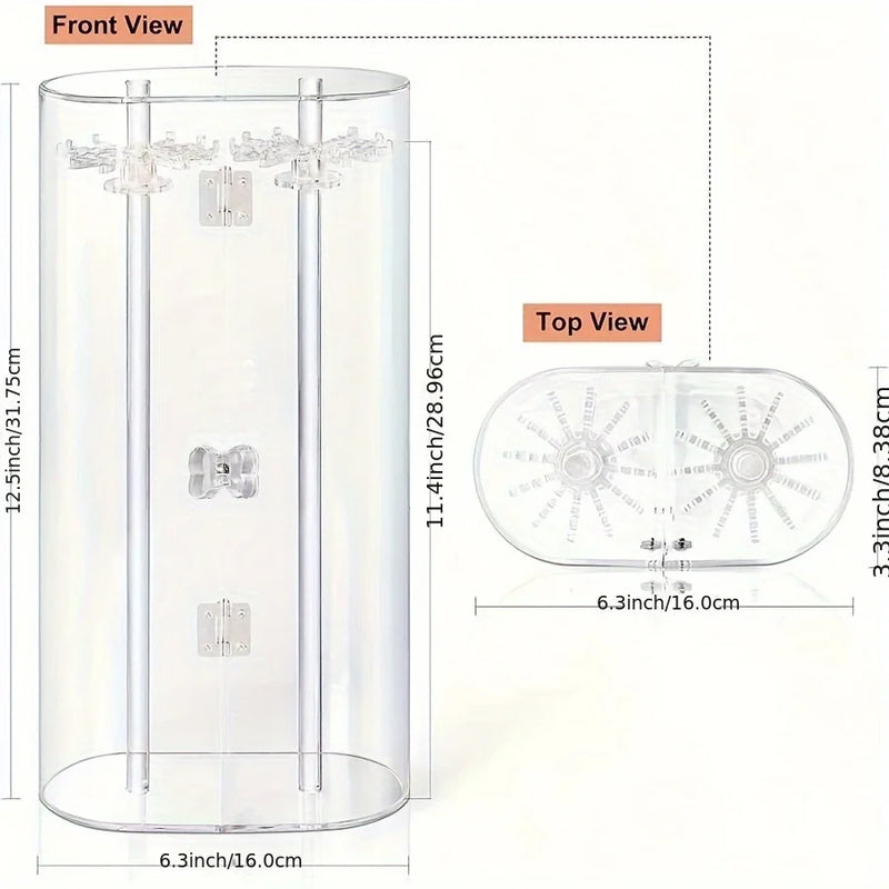 1PC Transparent Dustproof Necklace Box, Clavicle Chain Sweater Chain Finishing Display Holder