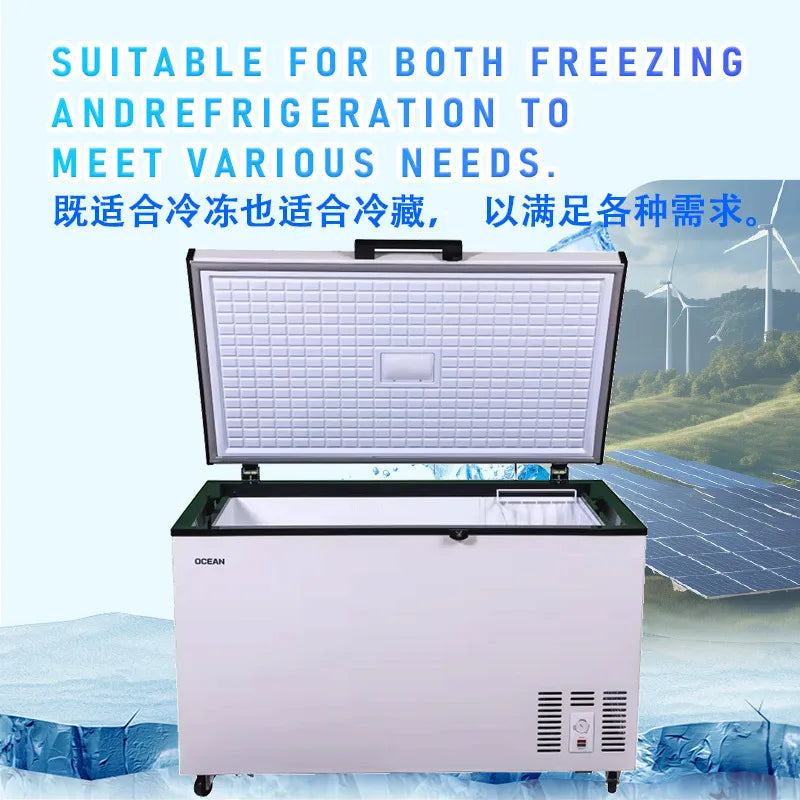 Freezer single door commercial household large capacity freezer horizontal speed fresh-keeping cabinet frozen refrigerator ice c