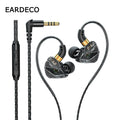EARDECO Wired Headphones With Microphone Wire-Controlled Wired Earphone In-Ear Headphones Sport Earphones Gaming Headset Bass