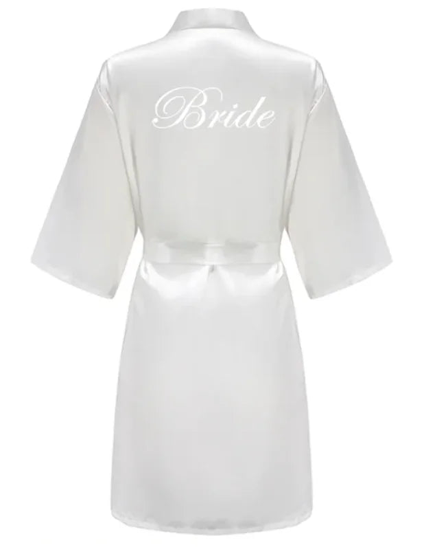 Satin Silk Robes Plus Size Wedding Bathrobe Bride | SAMAG