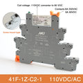Din Rail Slim Relay Module 41F - 1Z - C4 - 1 Integrated PCB Mount Power With Holder 12V 24V ACDC 220V - Visuel 20 | SAMAG