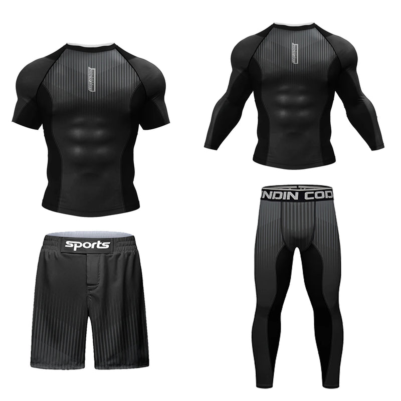 Cody Lundin Durability MMA BJJ Rash Guard Tight Exercise Jogging T - Shirts+Pants 3D Print Compression - View 21 | SAMAG
