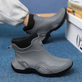 Men's waterproof new outdoor fashion casual rain boots thick anti slip high top wear-resistant comfortable work velvet chef shoe