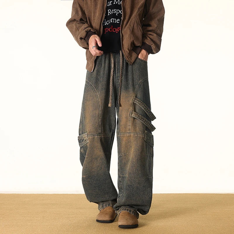 Big Size Straight Leg Men's Jeans Loose Fit Man Pants | SAMAG