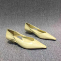 Shoes for Woman Comfortable Women's Summer Footwear Moccasins Blue Low Heel Elegant Pointed Toe High Quality Popular Heels