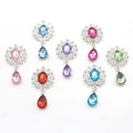 New 25 * 45 mm Alloy Flower Board Rhinestone Pendant DIY - View 4 | SAMAG