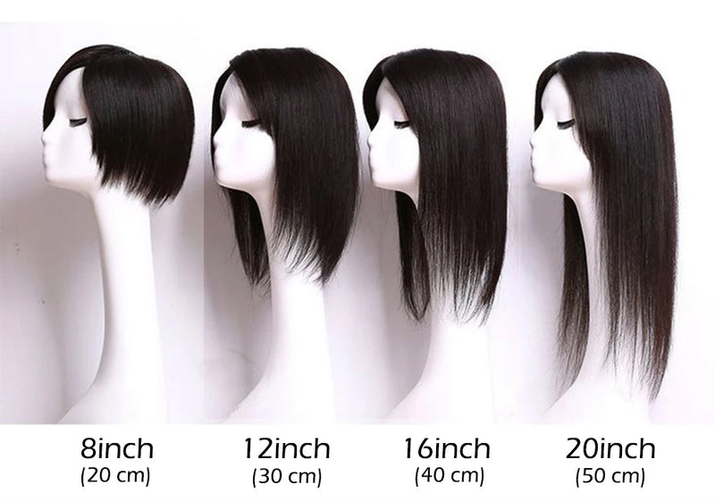 4x4inch Lace Front Human Hair Topper HD Lace Wefted Topper with Adjustable Elastic Band Virgin European Hair Women Hairpieces