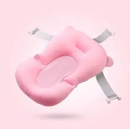 Infant Daily Bath Accessory Non Slip Bathtub Mat Soft Animal Pillow Safety Support Cushion For Newborn Shower And Body Washing
