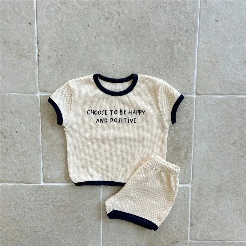 TZ2618 Korean Style Summer Kids' Clothing Set Unisex Baby | SAMAG
