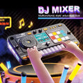Multifunctional DJ Turntable with Microphone Simulation DJ Mixer Bluetooth Electric DJ Player Music Entertainment Gift for Kids