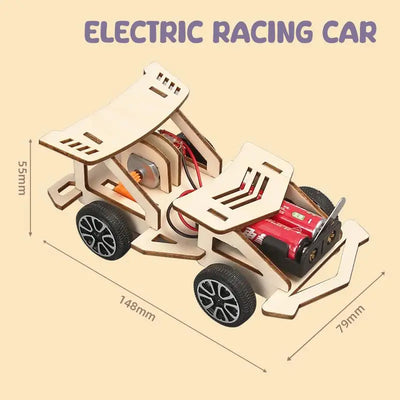 Build Your Own Wooden Electric Racing Car Four-wheel | SAMAG