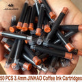50/12 PCS JINHAO 12 Colors 2.6mm/3.4mm Fountain Pen Ink Cartridges For Majohn Hongdian Stationery School Office Supplies