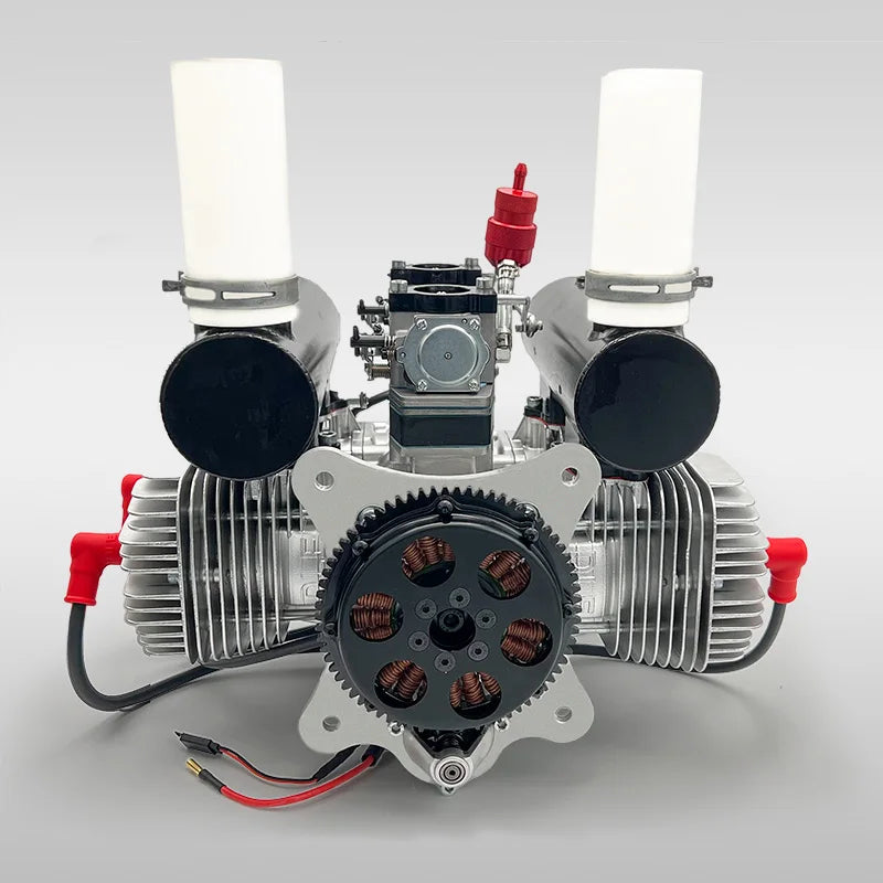 DLE400 Electric Start RC Engine 400W Power with 14V DC Output Air-Cooled High Power Generator for Giant Scale Models