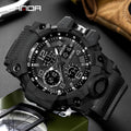 Fashion SANDA 6021 Dual Display Men's Electronic Watch Sport Multi Functional Waterproof LED Student - Visuel 2 | SAMAG