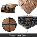 30Pcs Anti corrosion wood flooring, outdoor carbonized wood flooring, balcony, household courtyard flooring, splicing waterproof