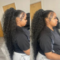 360 Deep Wave Frontal Wig Deep Curly Full Lace Front Human Hair 100% Wigs for Women Wear Go Glueless Curly Wigs With Drawstring
