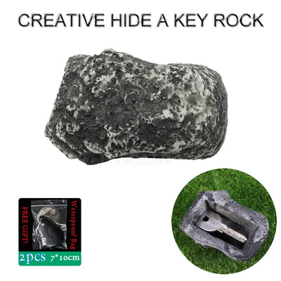 Creative Hide A Key Rock Releastic Looking Stone Hidden Safe Storage Box Outdoor Garden For Home RV Spare Keyfob | SAMAG