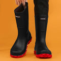 Men's Mid-Calf Rain Boots 2026 New Style Fishing Car Wash Waterproof Work Safety Kitchen Water Shoes Anti-Slip Rubber Shoes