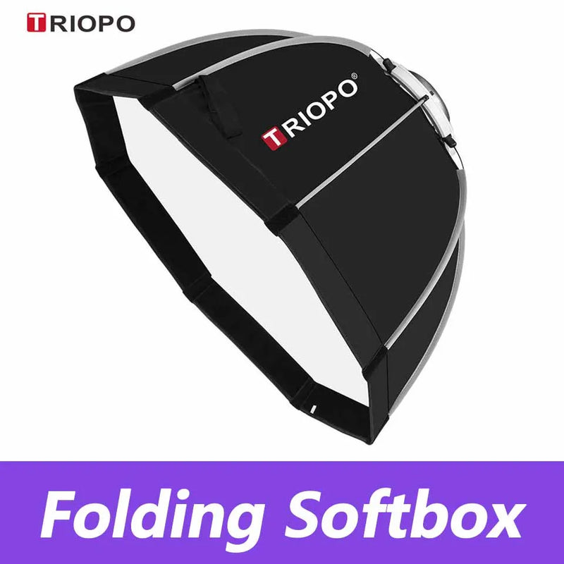 TRIOPO K3 Series 55cm 65cm 90cm 120cm Quick-Setup Octagon Softbox with Bowens Mount for LED Video Light Photography Modifier