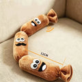 Sausage Shaped Plush Squeaky Dog Toy Bite Resistant Molar Toy Interactive Play For Small Medium Dogs Boredom Relief Pet Toys