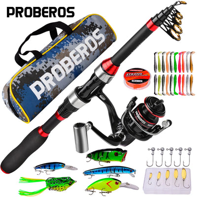 Proberos Fishing Pole Set Full Kits With Telescopic Rod | SAMAG