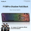 AULA F108 Pro Triple-mode Bluetooth 2.4G Wired Mechanical Keyboard Fully Customizable Hot-swappable Keys Gasket Structure RGB