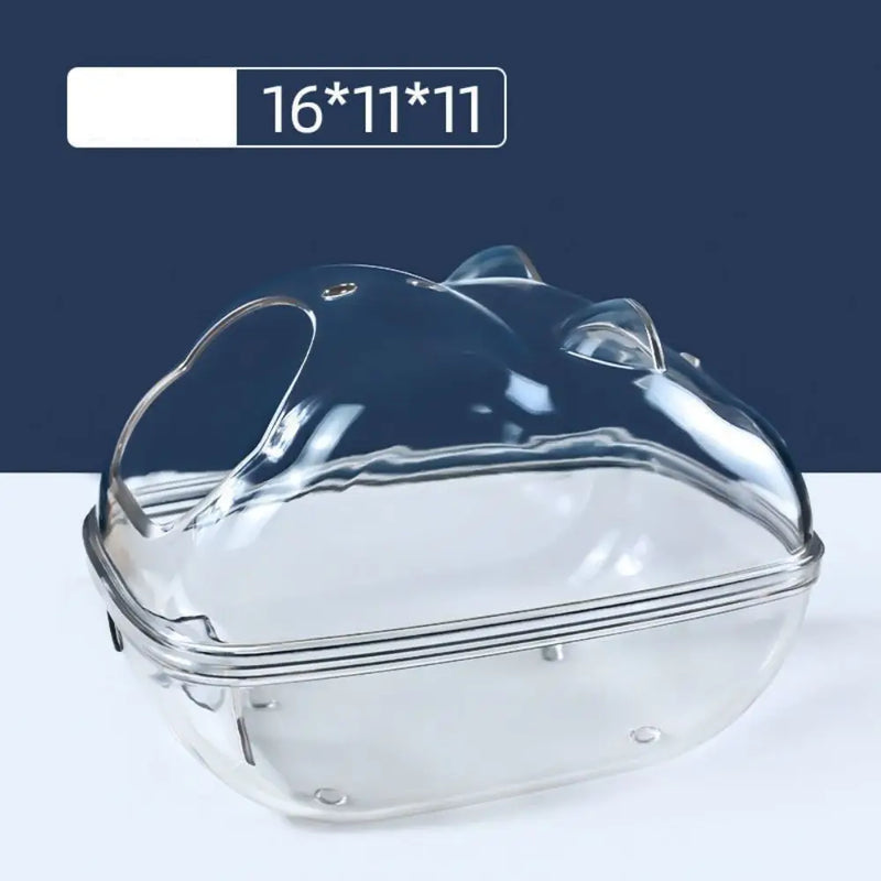 Transparent Hamster Sand Bath Mouse Box Plastic Small Bathtub Suitable for Hamsters Hamster Bathroom Mouse Box