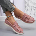 New Lefu Shoes Women's Soft Leather Retro Lazy Man Step on Thick Sole Flat Bottom Comfortable Single Shoe Shoes for Women
