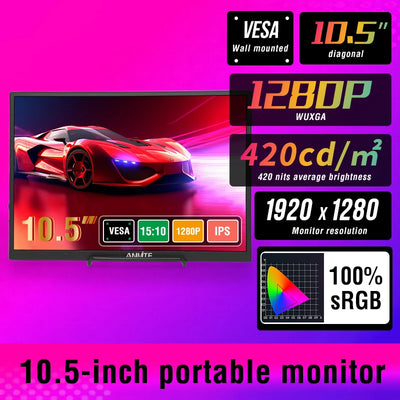 Anmite 10.5-Inch Portable Monitor 1280P HDR 15:10 | SAMAG