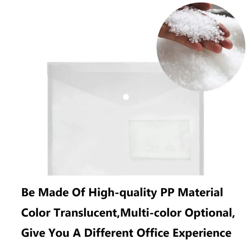 Wallet Envelope Bag A5/A4 Plastic Paper Storage Document Bags Transparent File Holder A5/A4 File Bag