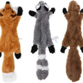Plush Dog Toys Squirrel Raccoon Fox 18 Inch Stuffing Free Squeaky for Small  Medium Dogs No Stuffing with Squeakers Dog Chew Toy