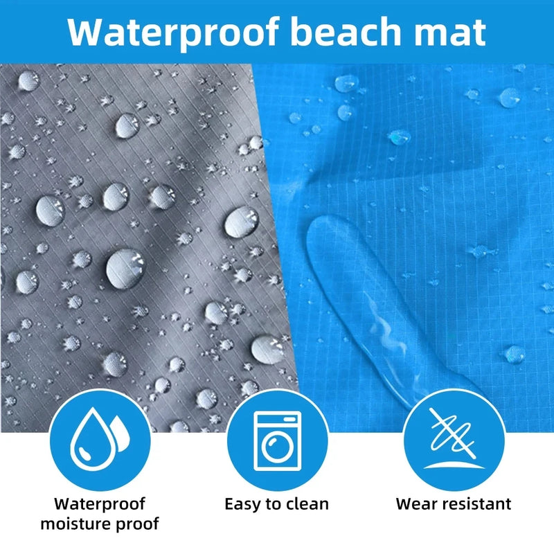1.4*2m Waterproof Pocket Beach Blanket Folding Camping | SAMAG