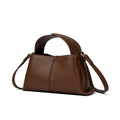 Luxury Vintage Soft Leather Women Boston Bag Minimalist Fashion Commute Shoulder Crossbody Handbag