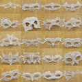 1pcs Hot Sale White Sexy Lace Half Face Masks Various Styles Halloween Masquerade Party Dance Mask Costume