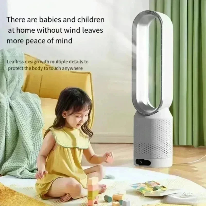 New Best-Selling Bladeless Fan Air Filtration Circulating Fan Cooling and Heating Fan Home Office Dormitory Floor Tower Fan