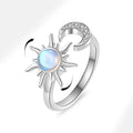 VENTFILLE 925 Sterling Silver Sunflower Diamond Zircon Rotatable Ring For Women Gift Relieve Stress Ring Jewelry Wholesale
