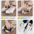 150ML Dry Cleaning Set for Shoes Water-Free Foam Sneaker Cleaner with Brush and Cloth for White Shoes and Boots