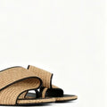 2026 Summer Women's Flat Slippers, Women's Outerwear, Square Head, Open Toe, One Line Slippers, Men's Slippers