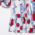 KONDALA Casual Chic Women Boho Blouse Print V - Neck Short - View 6 | SAMAG