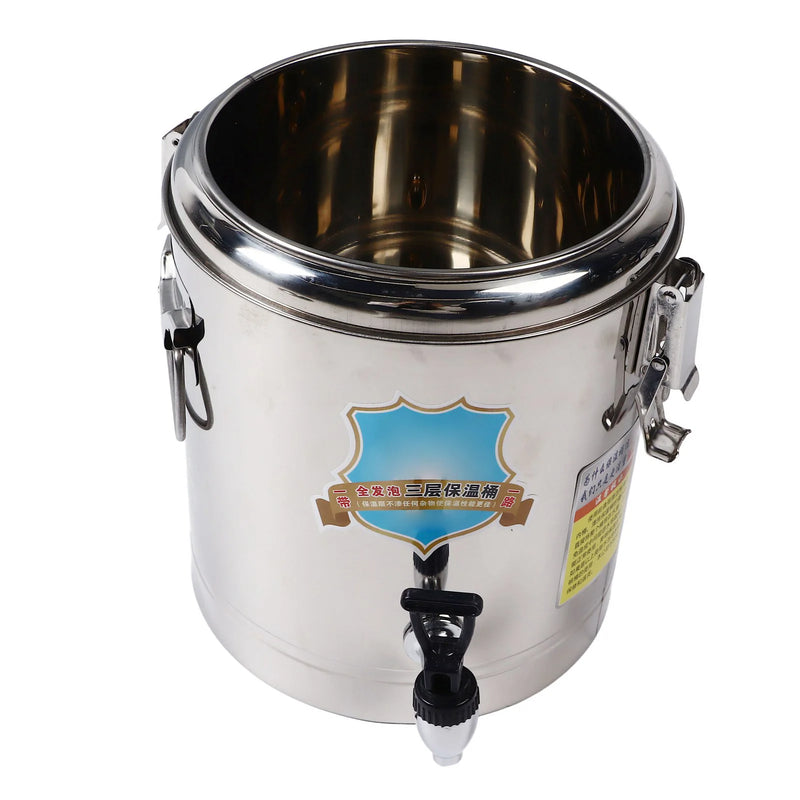 10L Insulated Beer Bucket With Faucet Stainless Steel Drink Bucket Large Capacity Beverage Dispenser For Kitchen Bar