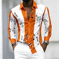 Men's collared shirt with creative musical note print | SAMAG