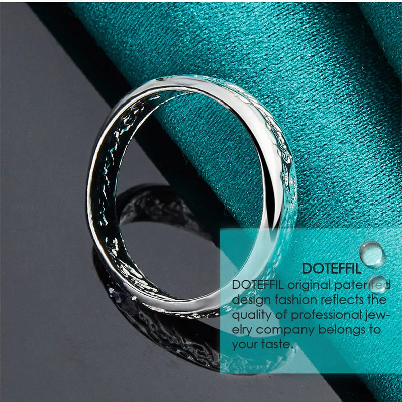 DOTEFFIL 925 Sterling Silver Mageweave Sculpture Ring For Wedding Engagement Party Jewelry