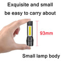 PwwQmm Portable USB LED Flashlight XPE COB Flashlight with 3 Modes Rechargeable Zoom Flashlight Light Waterproof Camping Light