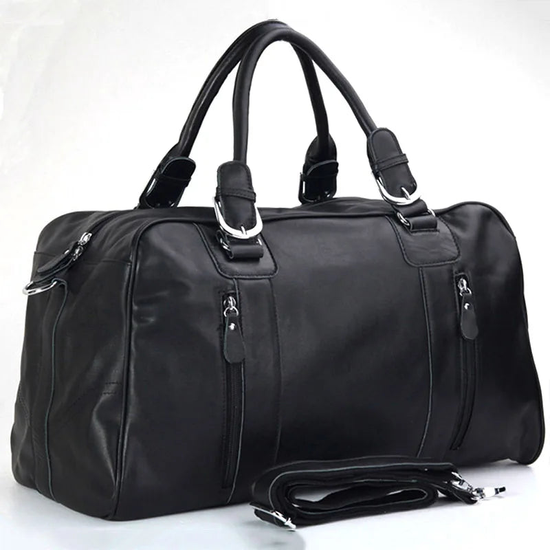 100% Genuine Leather Travel Boston Bag for Men Designer Luggage Bags Duffee Bag Leather Shoulder Messenger Handbags Weekend Bags