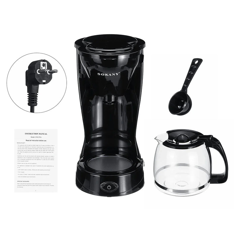 12 Cups Coffee Machine Mini Automatic Dripping Home Office Coffee Maker Multi-function Brew Tea Coffee home appliances