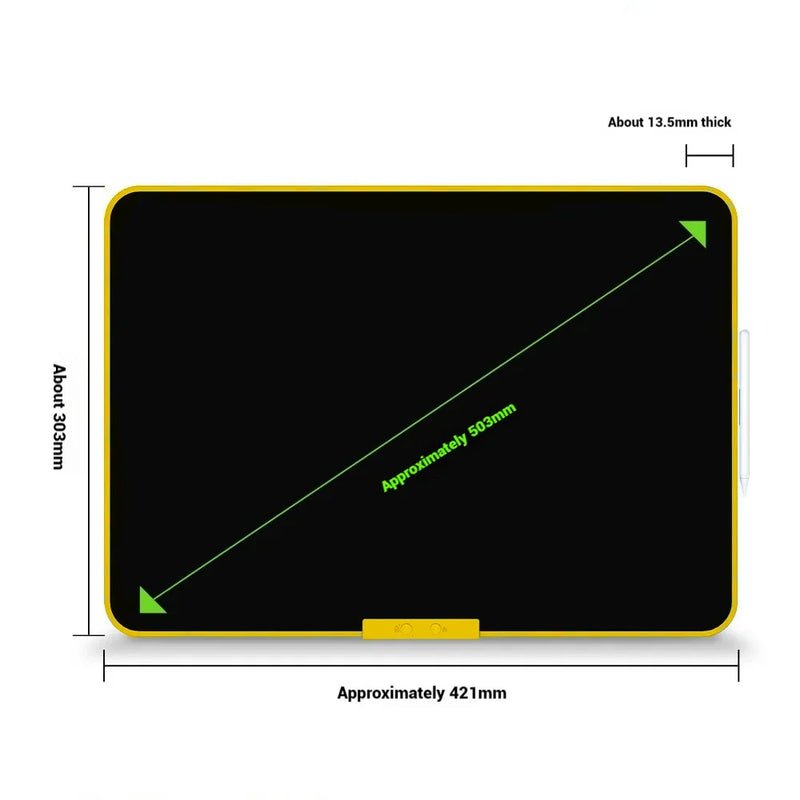 LCD Writing Tablet 12/16/20 Inch - USB-C Rechargeable, Eye-Protection Screen, Magnetic Pen, Dual-Surface for Home/Office/School