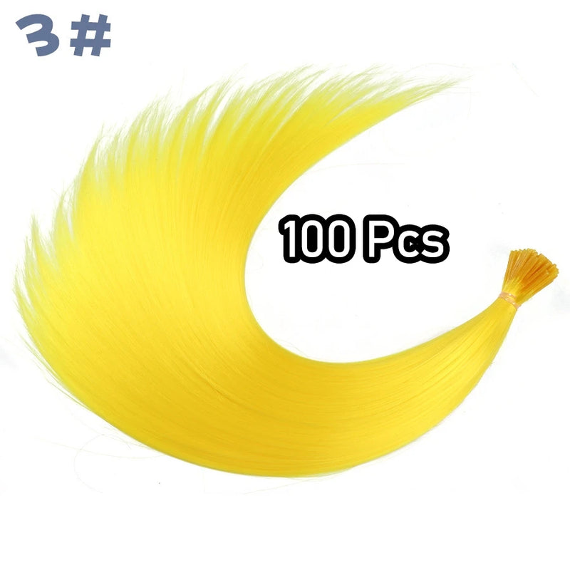 48Pcs Women's Colorful Synthetic Hair Extensions Set 38 Colors Tinsel Wig 26 Colors Feather Extensions Tool Kit for Hairdressing