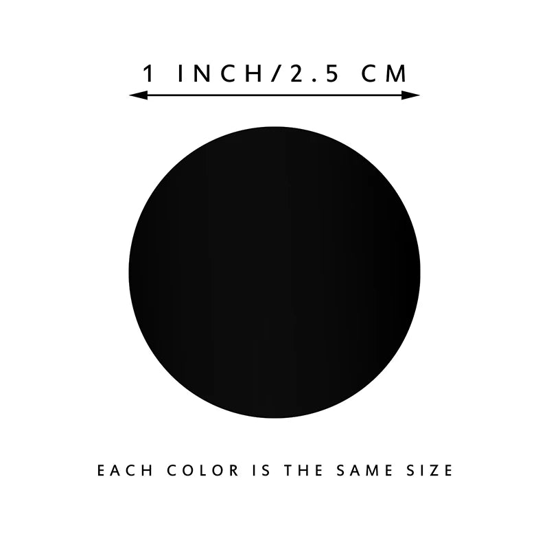 50-500Pcs Black Paper Stickers Round Blank Handmade Sticker Adhesive DIY Sealing Labels For Gift Package Envelope Chalkboard